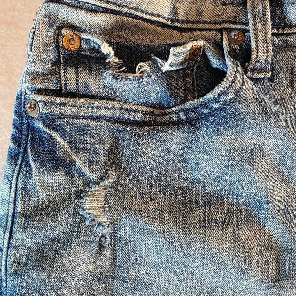 American Eagle Slim Taper Flex Distressed Jeans Mens 29x30 Blue Acid Wash Denim